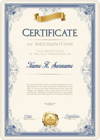 certificate